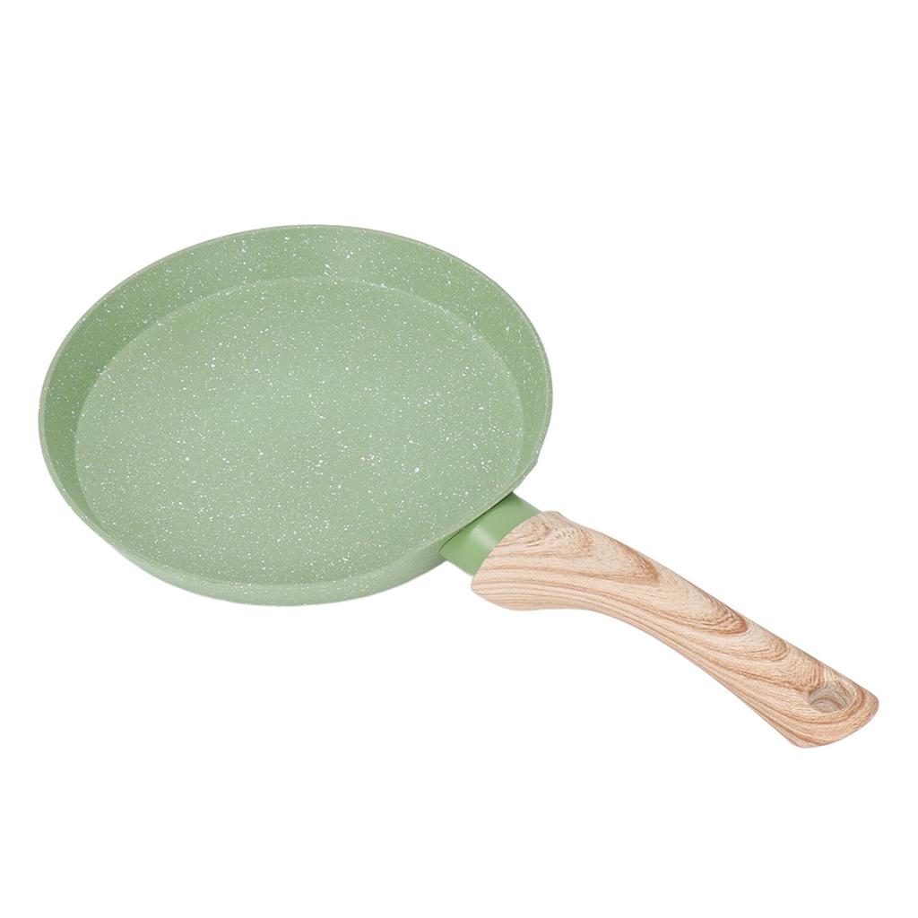 Frying Pan Wood Handle Aluminum Alloy Cooking Skillet Fast Heating Non Stick Omelet Pan for Home Kitchen