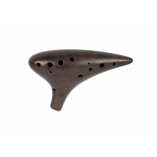 TNG Ocarina, 12-Hole, Single Soprano, F Key, Purple Sand, Red Clay, SF (Includes Fingering Chart) (Includes Case), Premium Quality for Wind Instrument