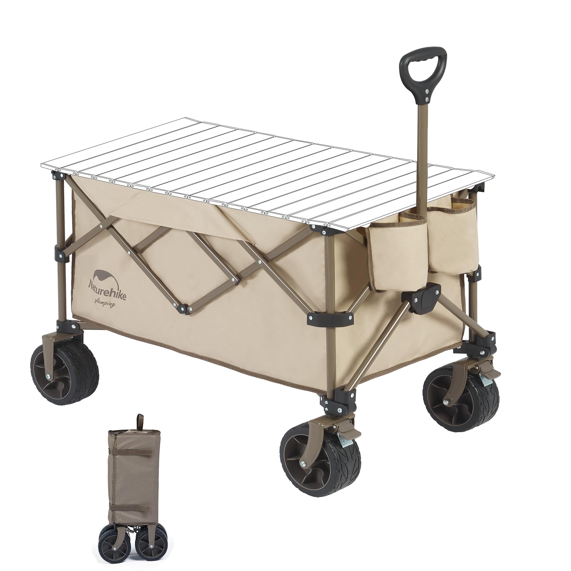 

Naturehike Direct Store Carry Wagon with Large Can be Connected to Top Load Capacity Large Convergence Outdoor Freestanding Camping 4 Sports Day