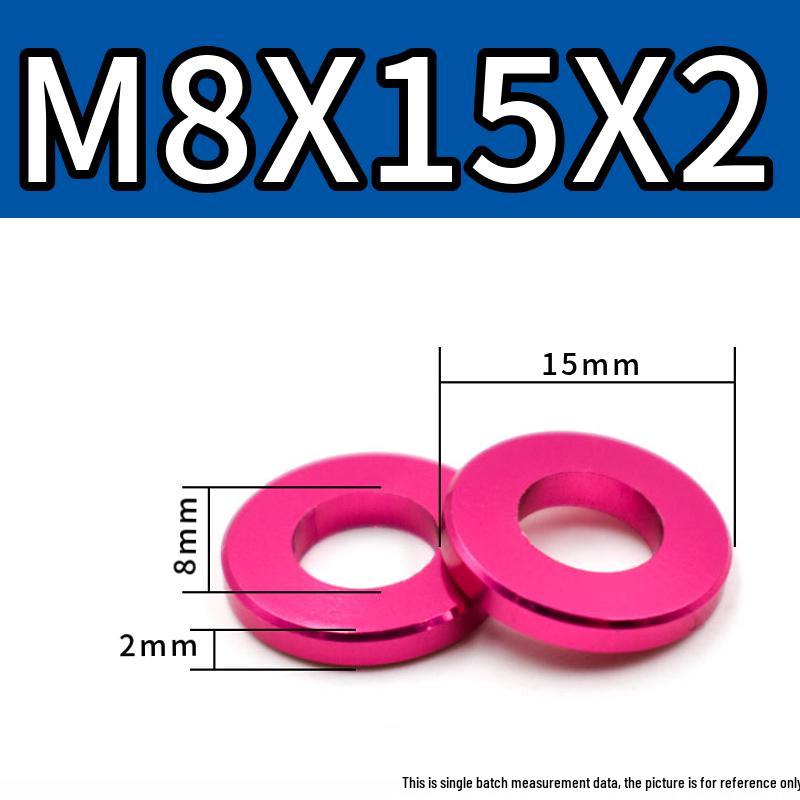 Colorful Aluminum Alloy Flat Washer & Spacer (M4/M5/M6/M8)