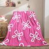 Vintage Sweetheart Bow,Heart&Shark Full-Print Fleece Blanket for Adult Quality Super Soft Warm Blanket for Travel Office Home