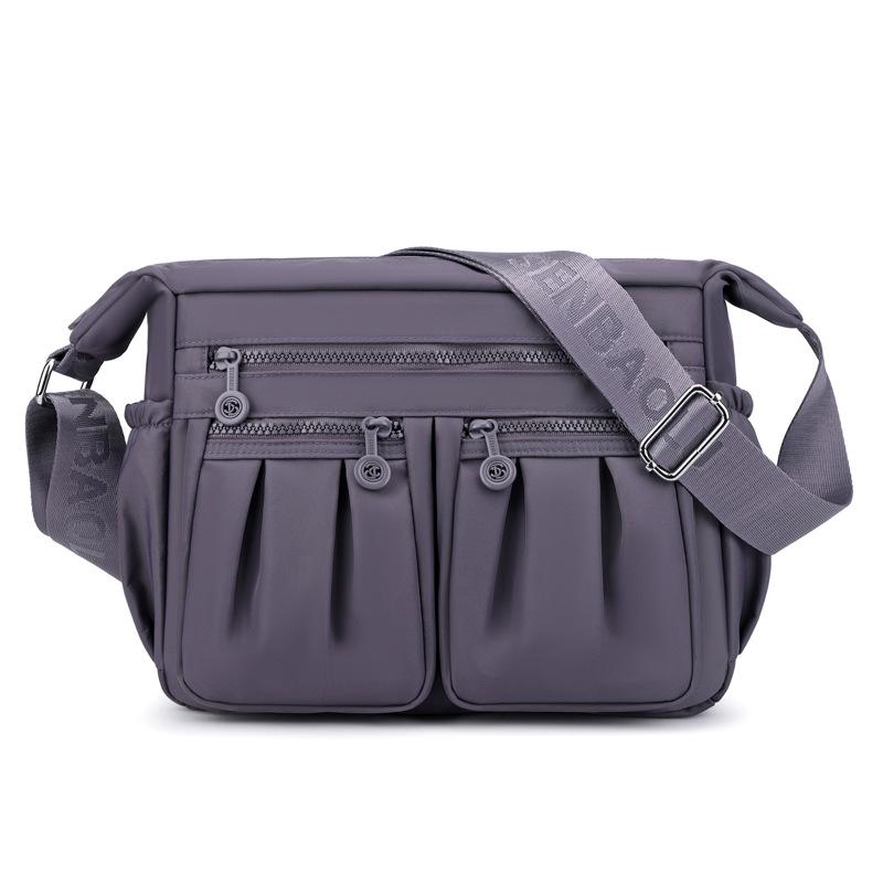 New Trendy One-Shoulder Crossbody Shopping Bag Multi-Compartment Casual Middle-Aged Mother Bag Nylon Cloth Women'S Bag