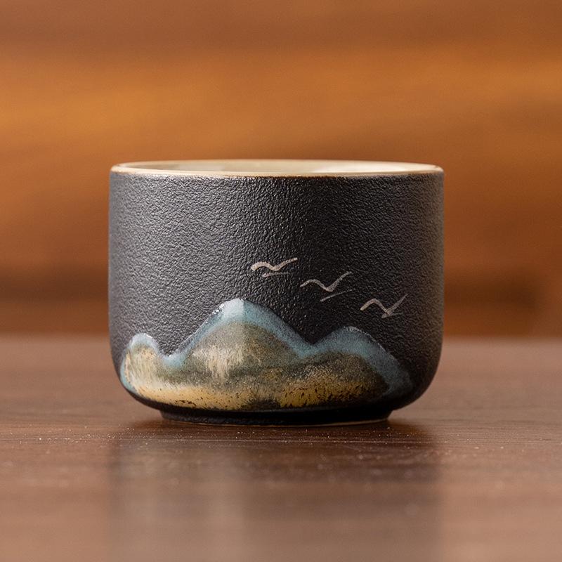 Yuanshan Chinese-style Simple Ceramic Master Cup Tea Single Cup Teacup Tea Set Souvenir High-end Business Gifts