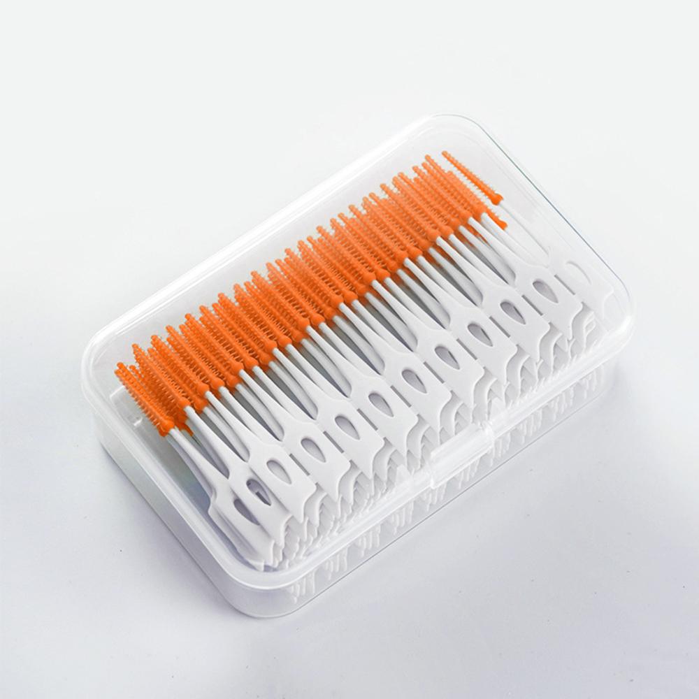 120Pcs Portable Soft Silica Gel Toothpick Dental Floss Picks Soft  Suitable for Oral Care Toothpick Brushes Teeth Cleaning Tool