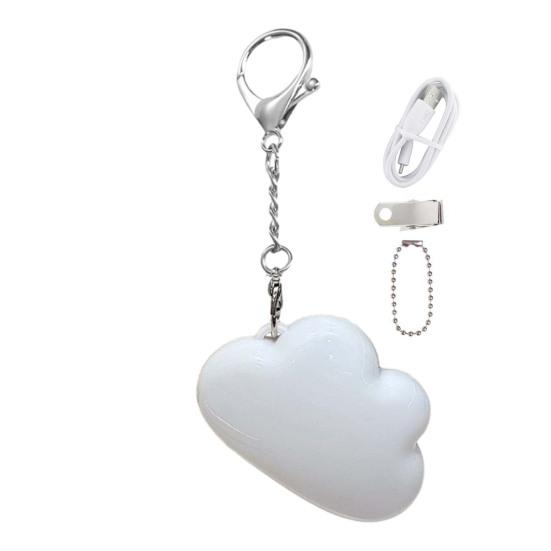 Keychain Pendant Cat Paw Cloud Heart Design Purse Light Ultra-Thin Touch Sensor Light Rechargeable LED Lamp