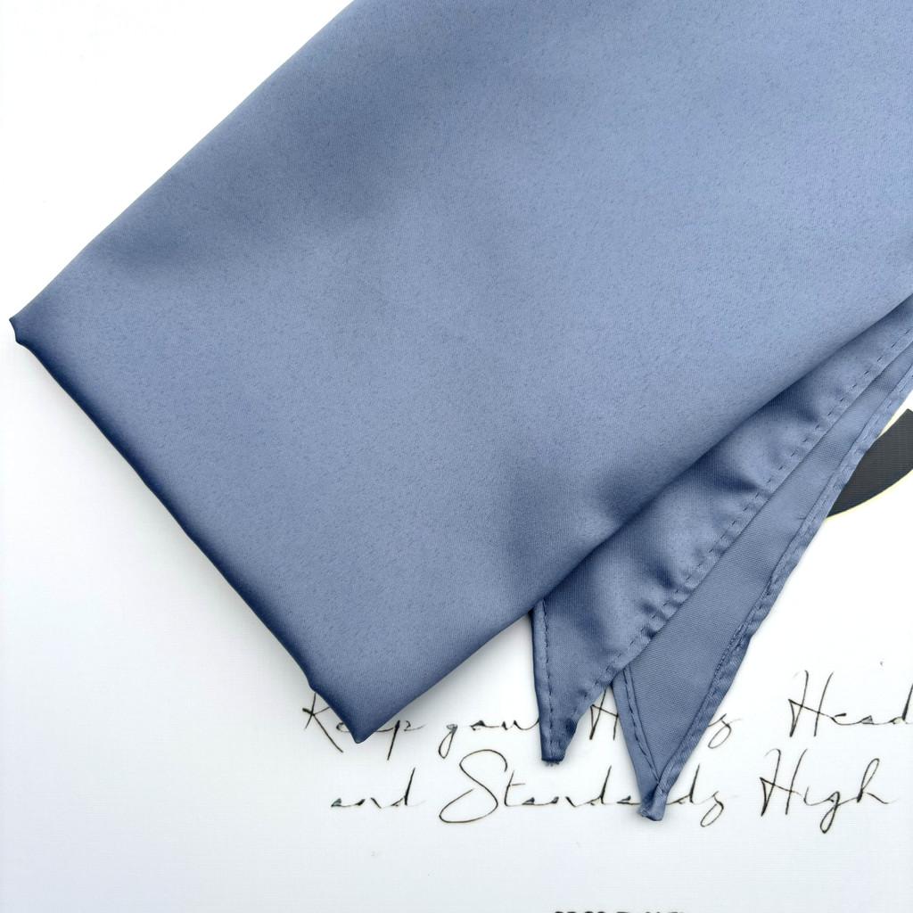 Childrens Triangular Scarf And Tie Bucklewith Pure Color Satin Fabric For School Uniforms