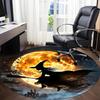 1PCMoon Witch Office Round Area Rug,  Mat Suitable For Office, Under Office Chairs Bedroom Living Room Home Decor, Room Deco