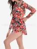 Printed Two-Piece Swimsuit with Sun Protection Mesh Shorts