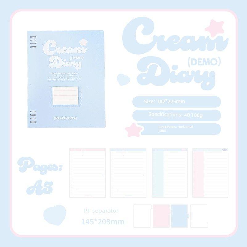 

Ben Good-looking Loose Spiral Notebook Special Removable Notebook Book B5 Student Postgraduate Entrance Examination Notepad for High School Students A5-(blue) blue dream