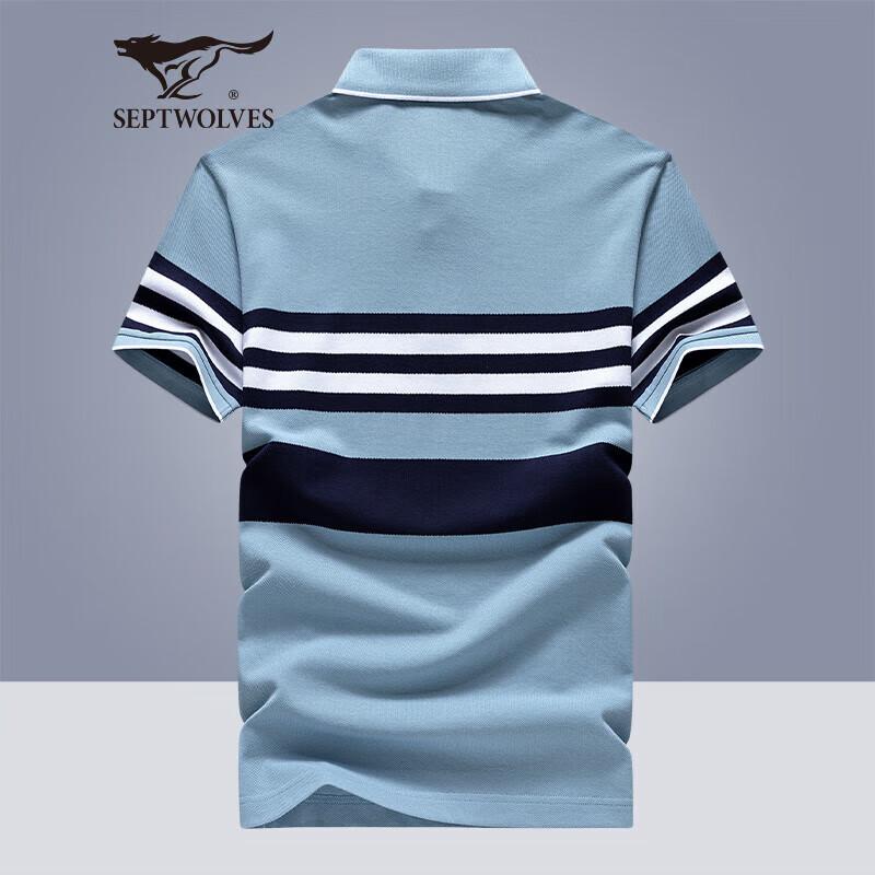 Septwolves Men s Summer Striped Polo T-Shirt 175/92A