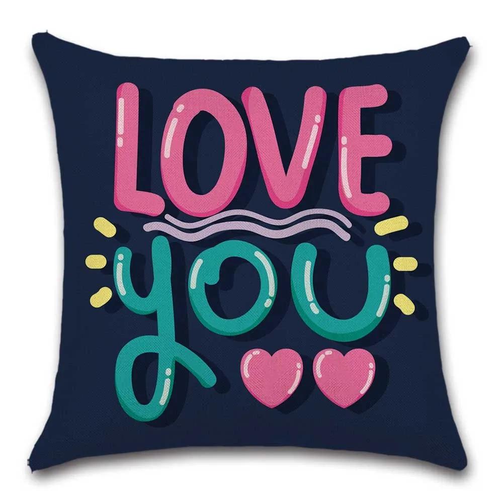 

Подходит для подушки Sweet Home с принтом «Я люблю тебя», наволочки, украшения для дивана, кресла, детской спальни, подарка 40x40cm