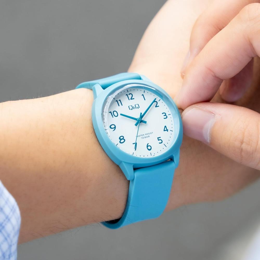 [citizen Q A] Q   Q  10 Atm  Waterproof  Lightweight  Easy To Read Dial  Simple  V52a 504vk  Blue  Ice Blue