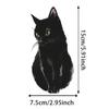 Set mit 2 Schwarze Katze Aufklebern 3"x6" Wasserdichtes Vinyl Autoaufkleber Stoßstange Fenster Laptop Gitarre Geschenk Katzenliebhaber | #AZ230