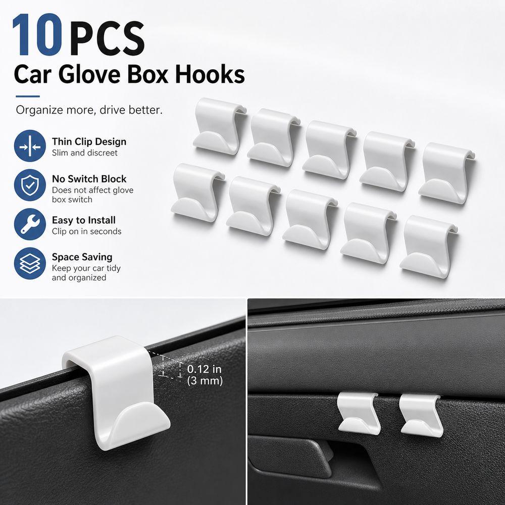 Thin Clip Car Glove Box Hook Plastic Car Clip Hook New Car Hanging Hook  Vehicle Accessories