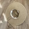 Vendite Calde Nuovo Stile Europeo e Americano Design a Spilla Cappello di Paglia Femminile Lettera Vuota Cappello da Sole Moda Catena Metallica Cappello Parasole
