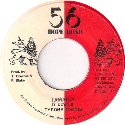 7inch Record TYRONE DOWNIE  Jamaica NONE 56 Hope Road Jamaica Reggae Ska  Dub Used