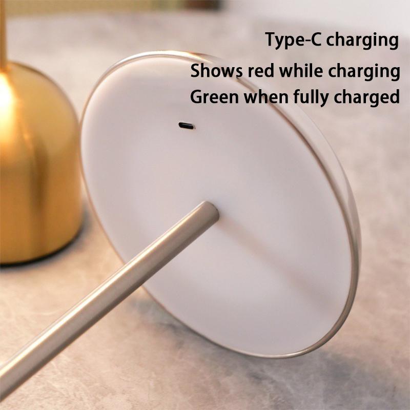 Minimalist Metal Decorative Lamp LED Night Light Ambient Lamp Rechargeable Touch-Control Table Lamp For Restaurants Bars Hotels