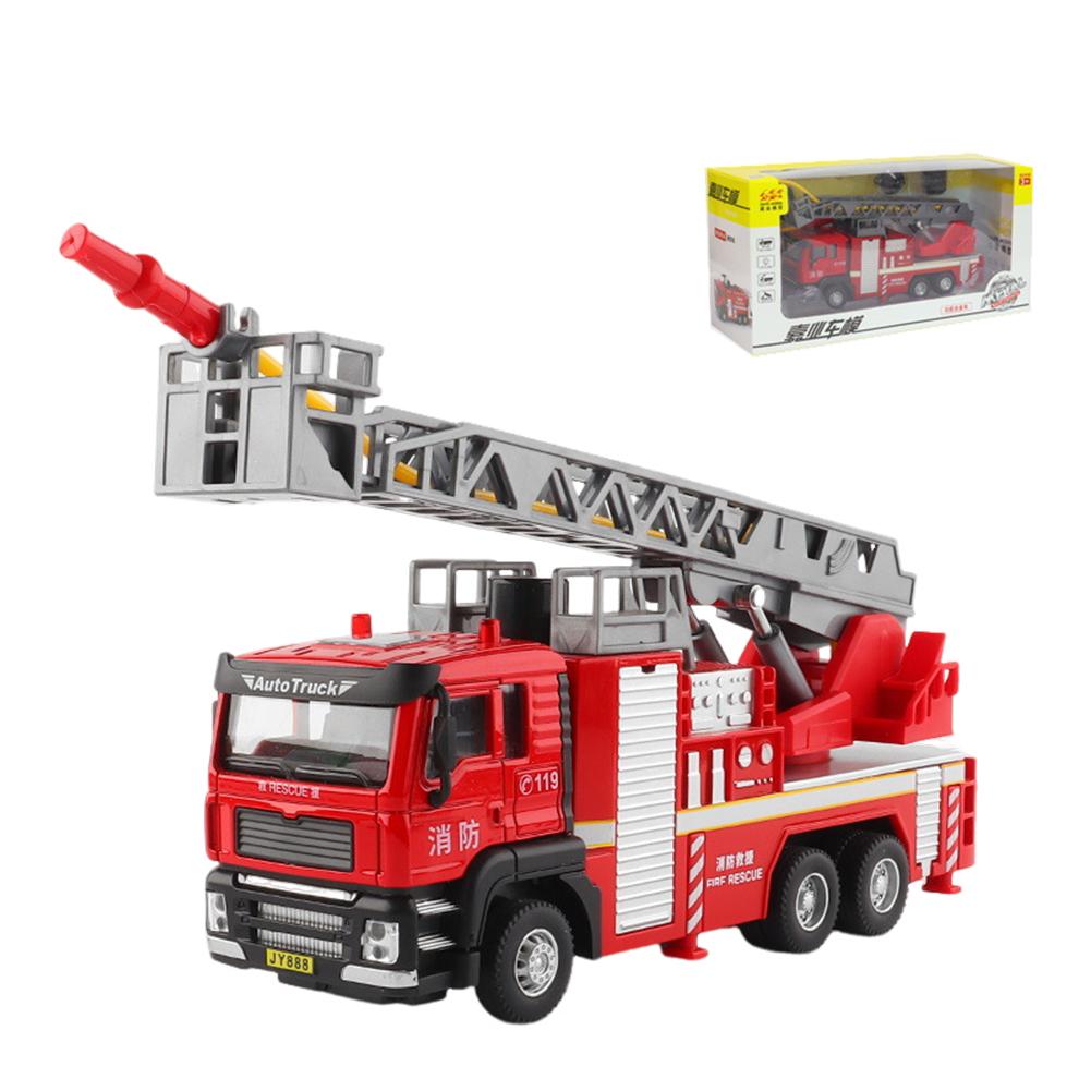 Engineering Vehicle Toys Acousto-optic Rebound Alloy Excavator Garbage Crane Mixer Dumper Model Gifts For Boys Girls