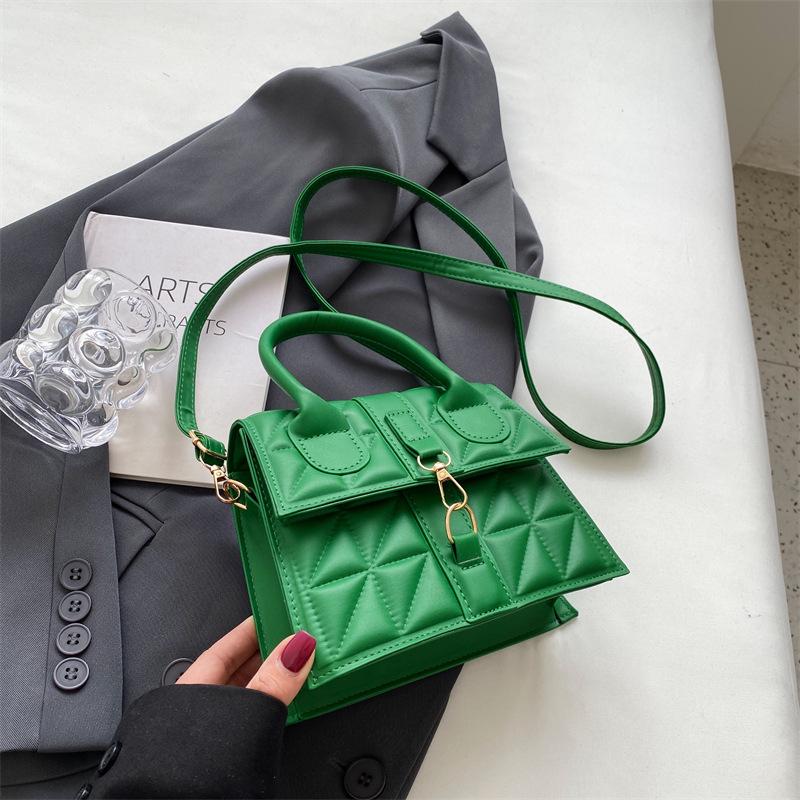 2025 Korean Version Summer New Fashion Simple Shoulder Casual Foreign Fashion Portable Messenger Bag Retro Small Square Bag