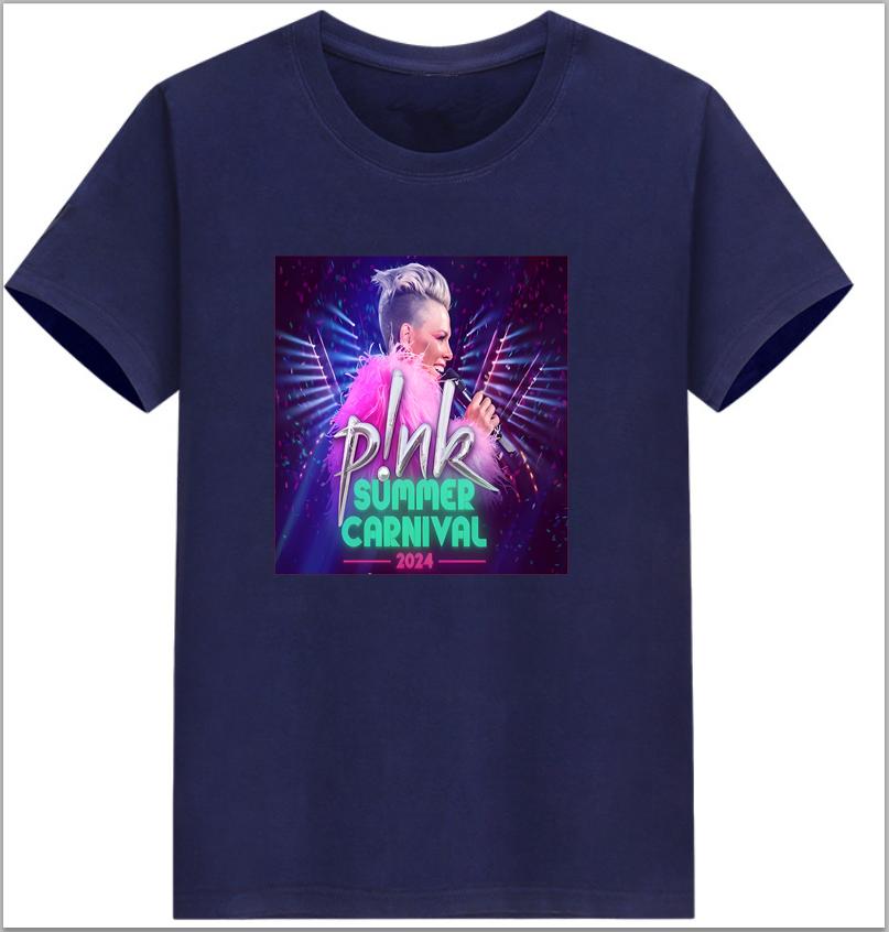 Pnk Cropped T Shirt Summer Carnival Tour Pink Tour Iconic Pnk Merch Tshirt Aesthetic Clothes Oversized T Shirt Tops