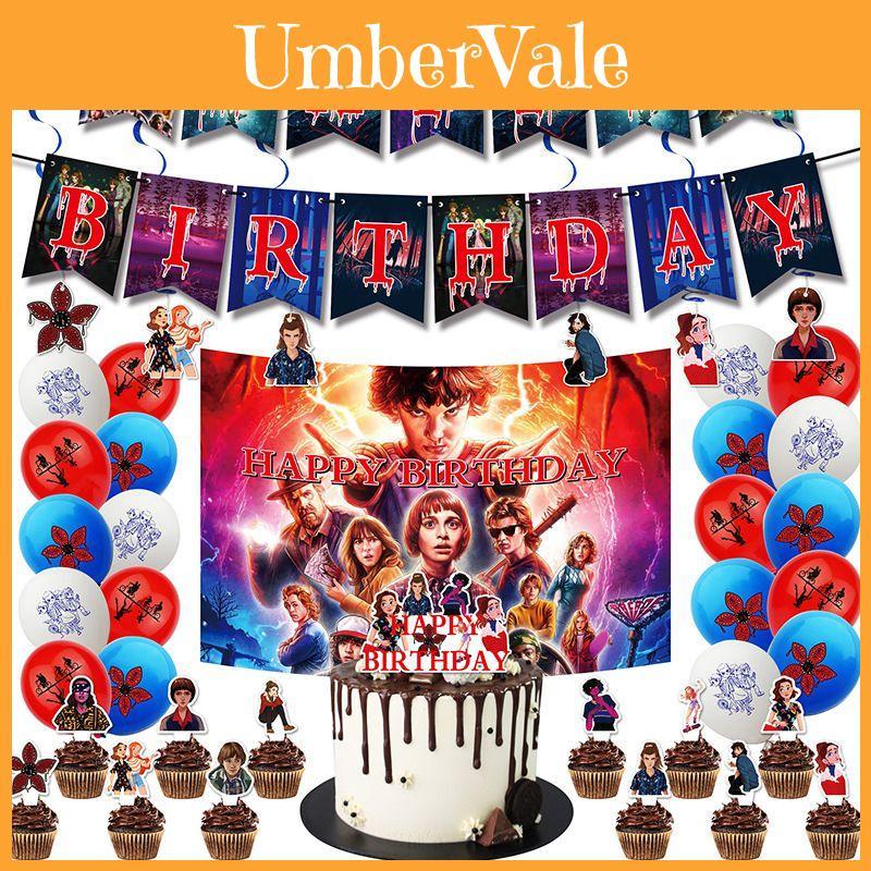 Stranger Things Geburtstagsfeier Dekoration Mysteriöse Atmosphäre Ballon Banner Set