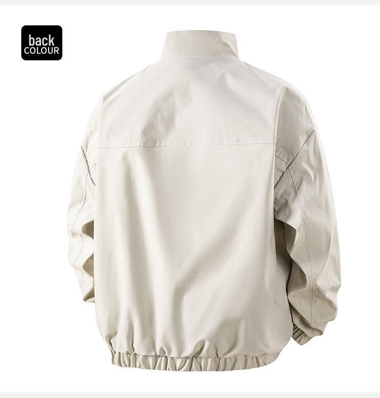Men's Solid Color Baseball Bomber Jacket - Youth Spring/Autumn Casual Fashion Outerwear