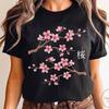 Sakura Shirt, Japanese Cherry Blossoms T-shirt, Japan Pink Floral Tee