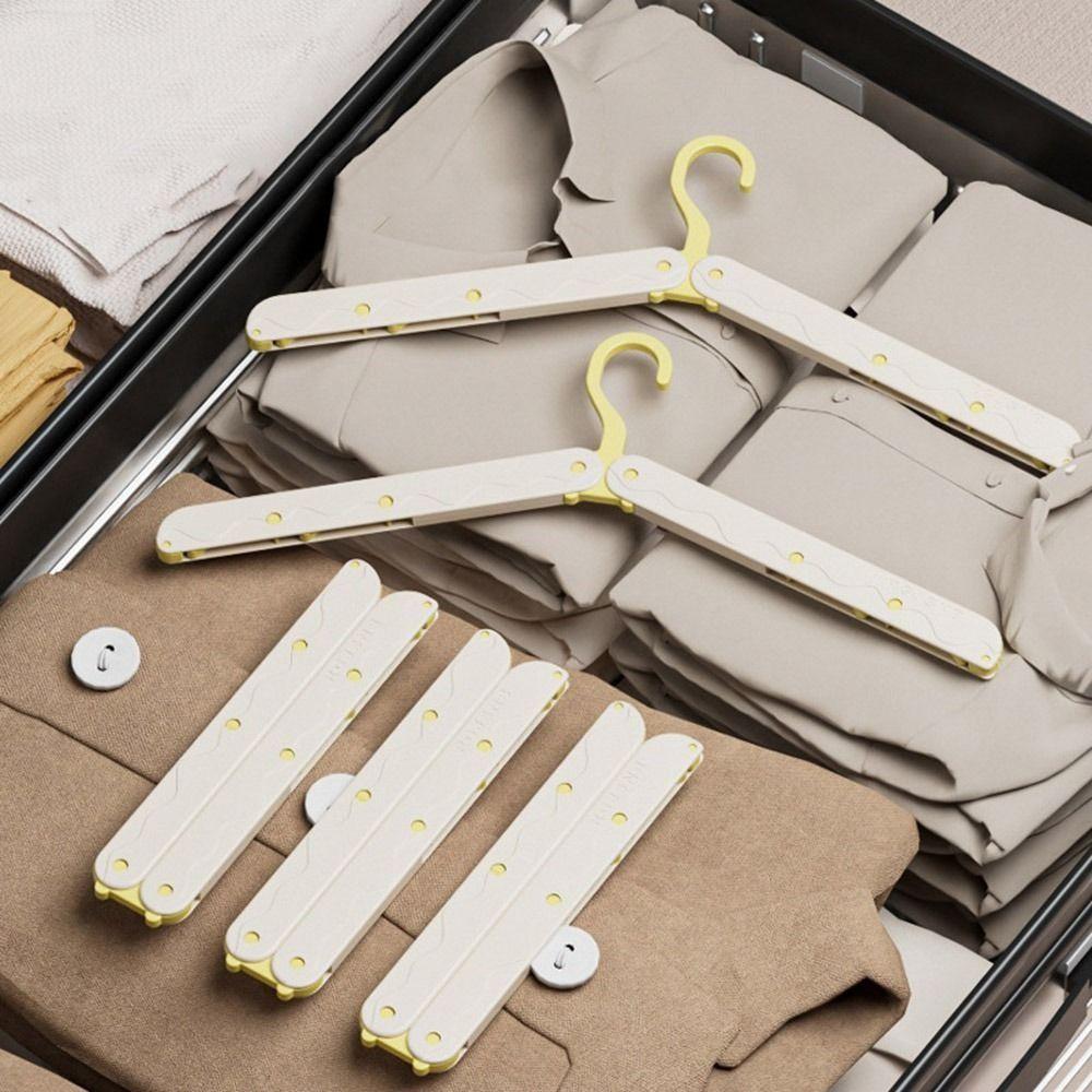 6Pcs Space Saving Foldable Travel Hangers Anti-Slip Clothing Storage Hangers  Wardrobe