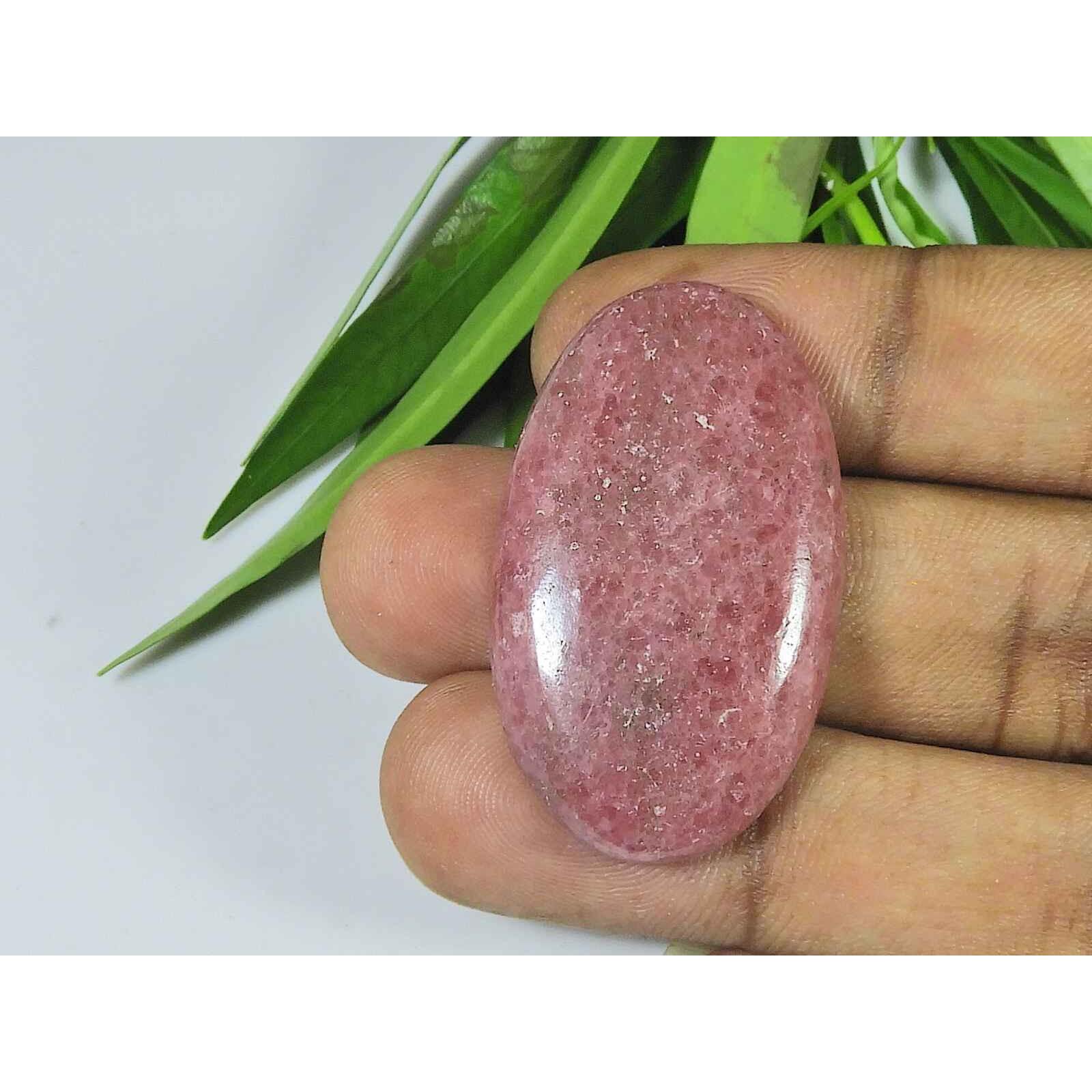 

23X39X05MM Natural Red Rhodonite Quartz Oval Cabochon Loose Gemstone SK-3758