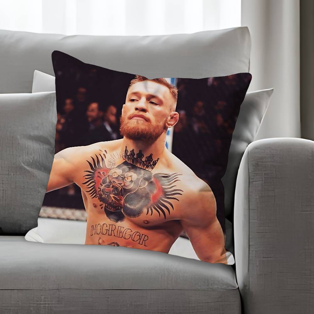C-Conor M-McGregor Anime Celebrity Merchandise All-Match Printed Pillow Case Sofa Car Office Room Decoration Protector