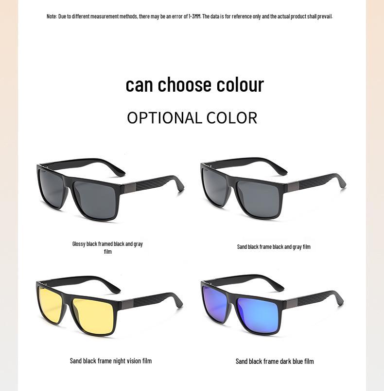 Herren Retro Quadratische Polarisierte Fahrsonnenbrille - Anti-UV