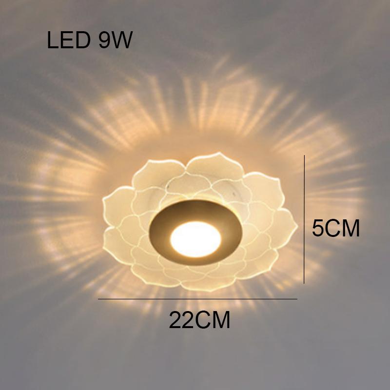 

2024 новый потолочный светильник в форме цветка для коридора, прохода, крыльца, балкона, освещение, современная спальня, гардеробная, простое креативное круглое освещение Cold White