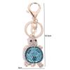 Zinc Zinc Alloy Rhinestones Turtle Keychain Mini Rhinestones Turtle Pendant Cartoon Turtle Keychain  Student