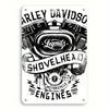 VintageInspired Metal Tin Sign   Classic Motorcycle Club Design with BARLEY DAVIDSO  VYTWIN  Durable Wall Art for Home