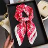 New 70*70cm Floral Print Silk Square Scarfs for Women Decorate Neckerchief Fashion Foulard Hijab Female Neck Ties Headscarf