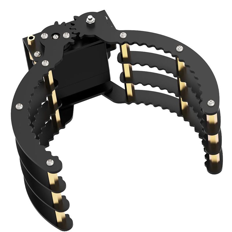 

Aug. Robotic Claw Full Metal Wave Edge Clamp Robot Hand Gripper Grabber High Torque Robotic Replace Claw NONE чорний