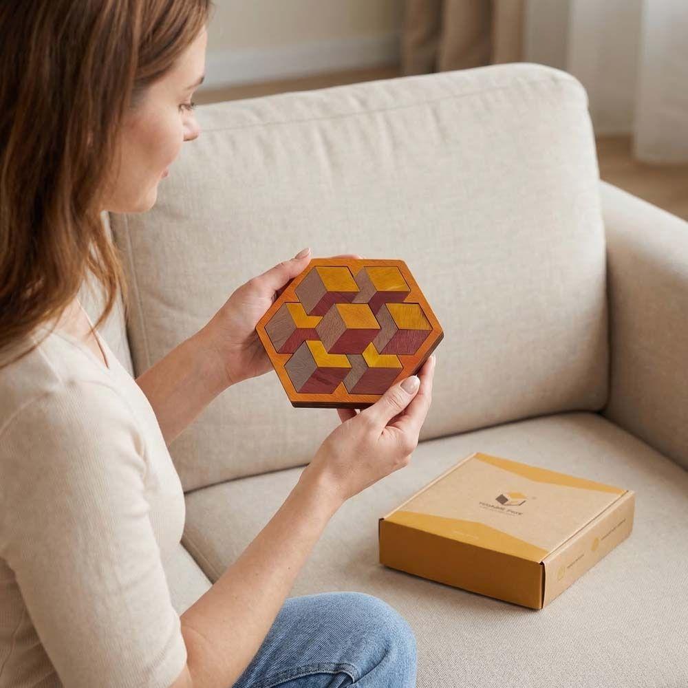 Challenges Wooden Tangram Puzzle Interactive Jigsaw Puzzle Board  Kindergarten Kids