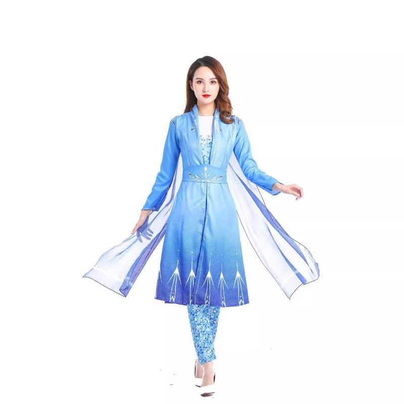 Frozen 2 Dress Adult Elsa Ice Princess Dress Elsa Full Dress Princess Anna