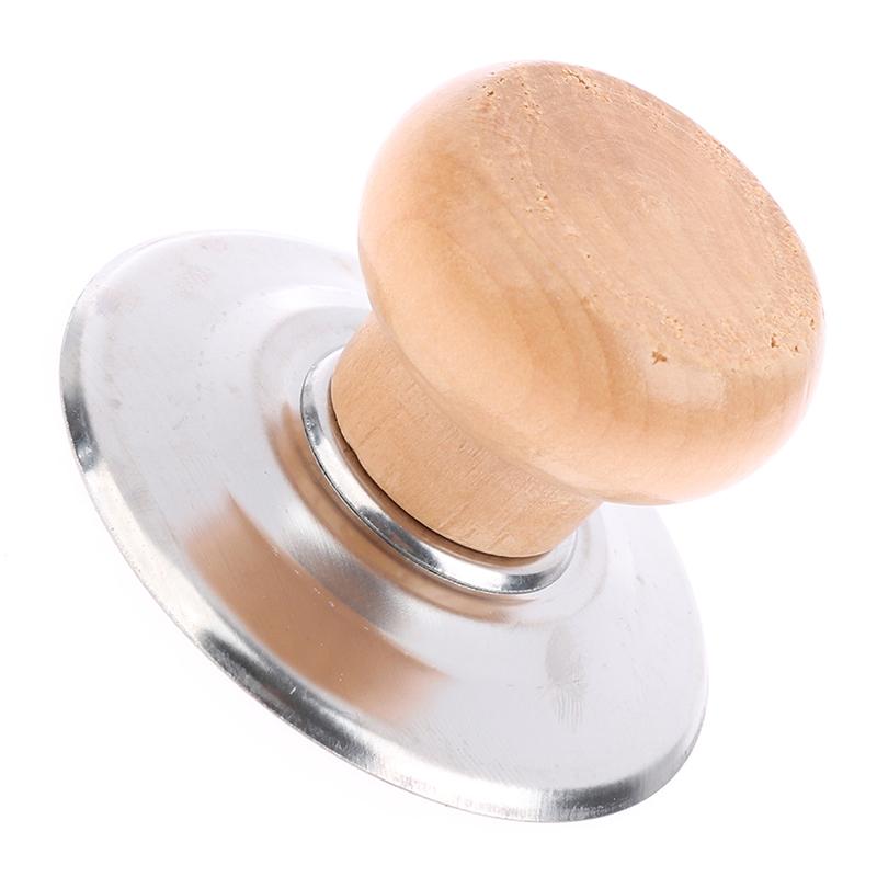 Wood Pot Cover Handle Kitchen Accessories Anti-Scalding Universal Replacementcap