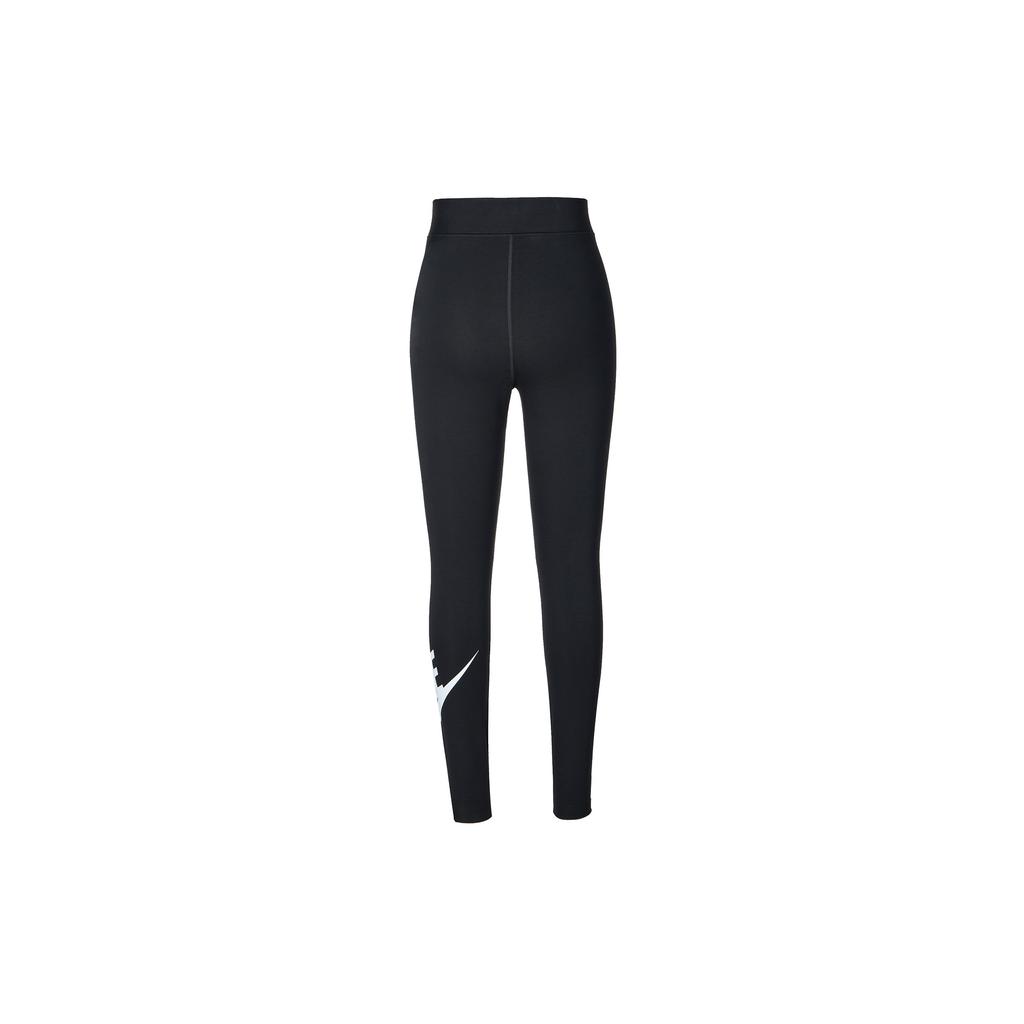 (WMNS) Nike Sportswear Classics High-Waisted Graphic Leggings Asia Sizing 'Black White' Women's DV7792-010