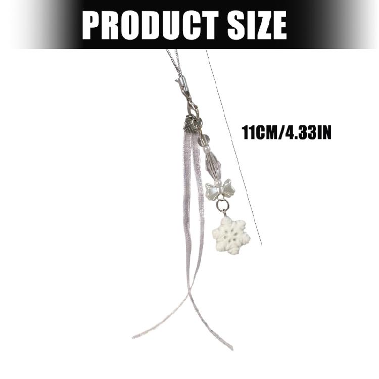 Festive Flocking Keychain Phone Charm Holiday Accessory Christmas Gift For Bags Backpacks And Keys