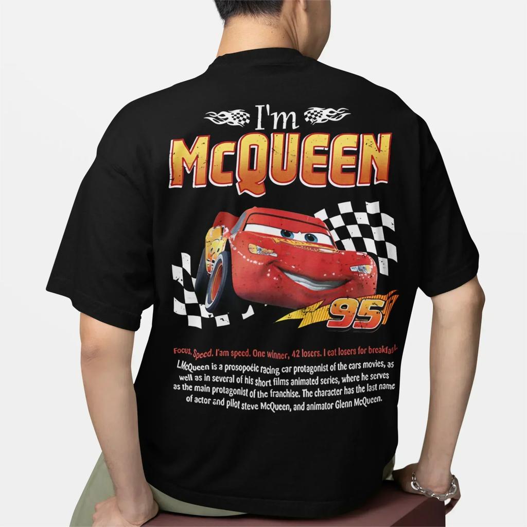 Family Summer Men's Women's Sally I'm Lightning Cars McQueen Graphic T-Shirt Accessories Fun Cotton Couple Top Kids T-Shirt