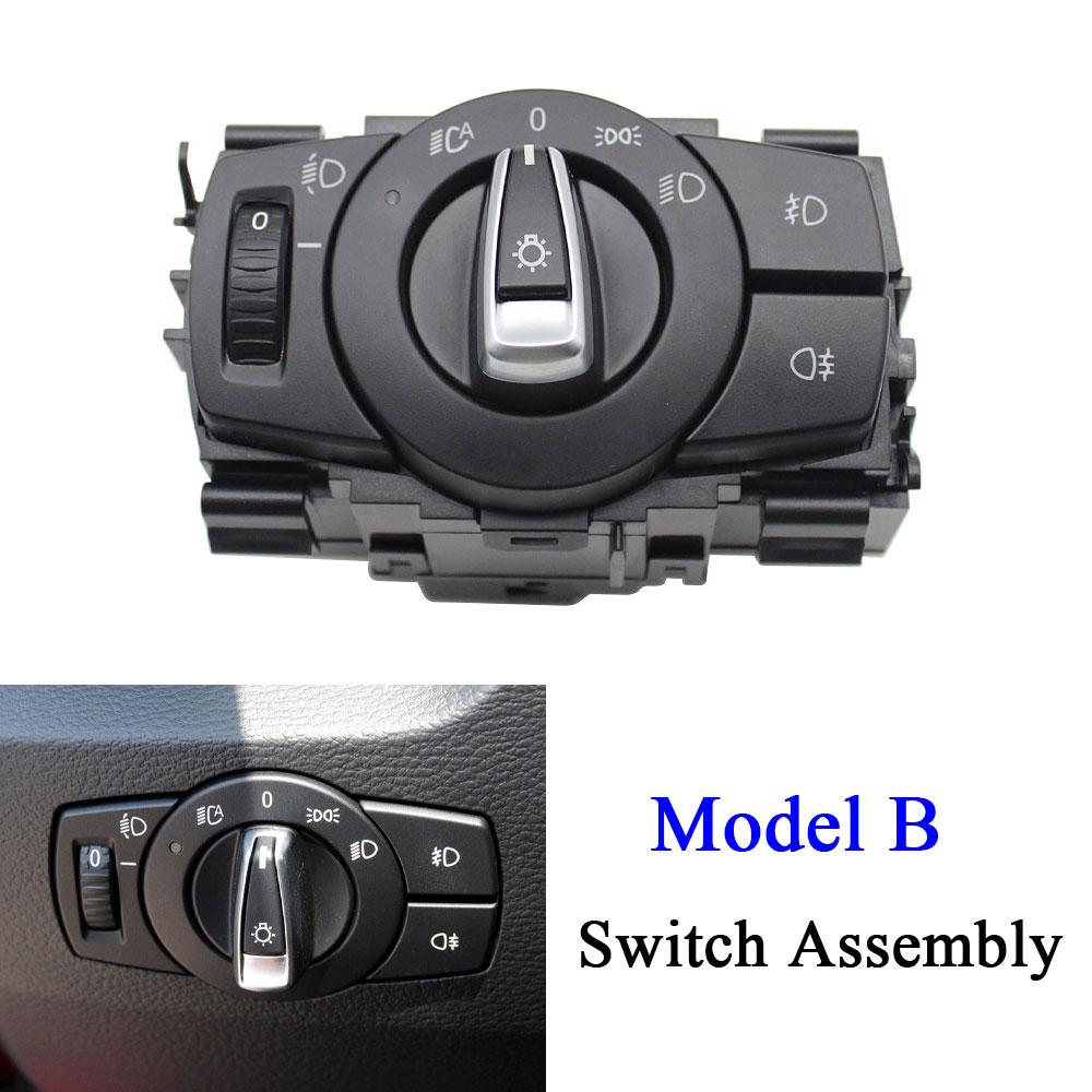 Car Front Dashboard Head Light Lamp Control Switch Button Cap For BMW 1 3 Series E90 E91 X1 E84 E82 E88 318 320 325 330