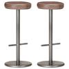 Day & Night - Day & Night Kitchen Stools 2 Pcs Genuine Leather Antique Brown
