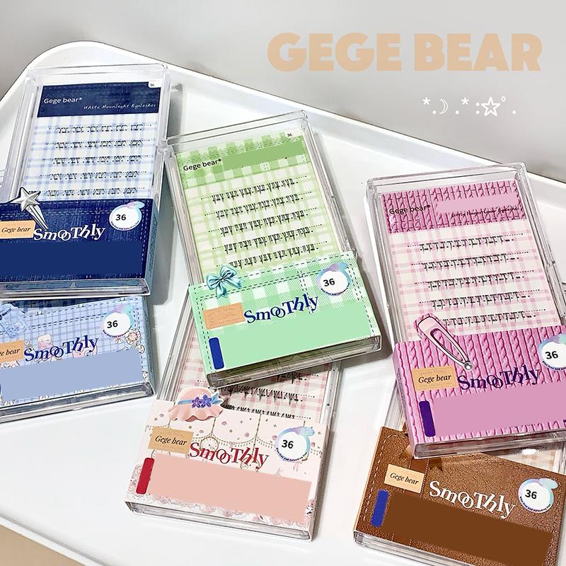 Gege Bear Glue-Free False Eyelashes, 6mm Lightweight Natural Curling, Easy to Apply Segmented Self-Adhesive Lower Eyelashes