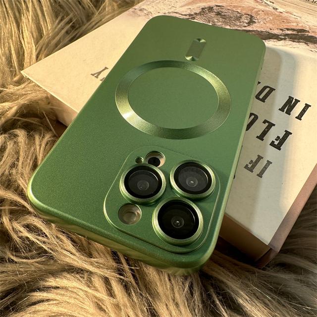 Luxury Matte For Magsafe Magnetic Wireless Charging Case For Iphone 11 12 13 14 Pro Max Plus Lens Shockproof Silicone Soft Cover