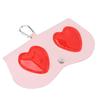 Glasses Bag Cute Fashion Pink Red Love Pattern Portable Glasses Storage Decoration Bag
