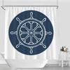 Vattentät duschdraperi med maritim ankare och medelhavsmotiv
