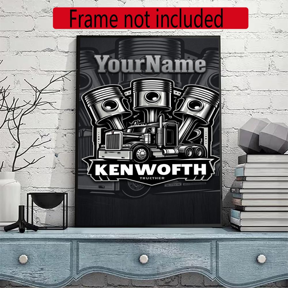 Kw Heavy Trucks Customize Your Name Diamond Painting Round Diamond Diy Frameless Holiday Artwork Suitable For Home Office Wall Decoration