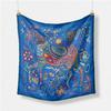 Luxury Horse Print Silk Square Scarf Women Spring Neck Tie Shawl Wraps Female Hair Hand Wrist Headkercheif Hijab Bandana